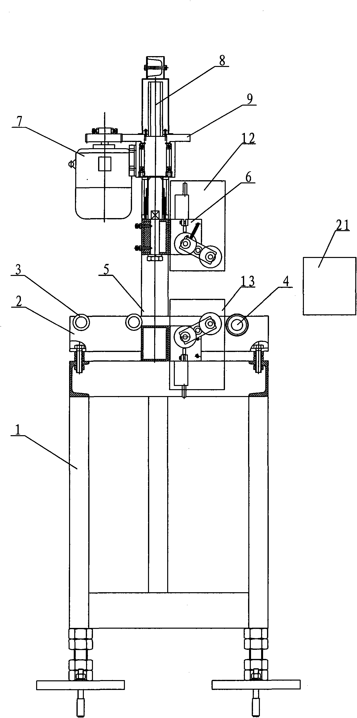 On-line double-sided automatic thickness measuring device of organic glass