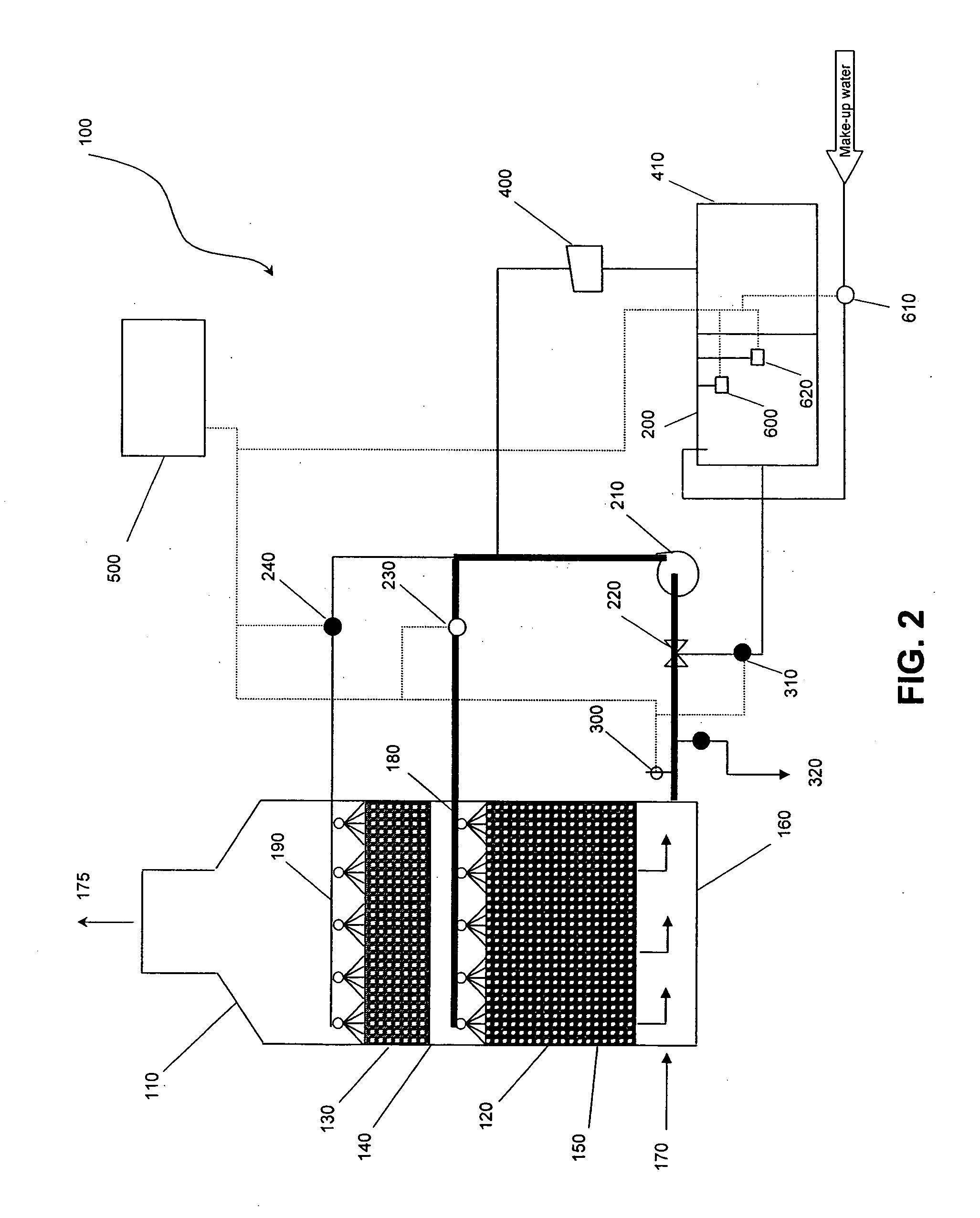 Biological scrubber odor control system and method