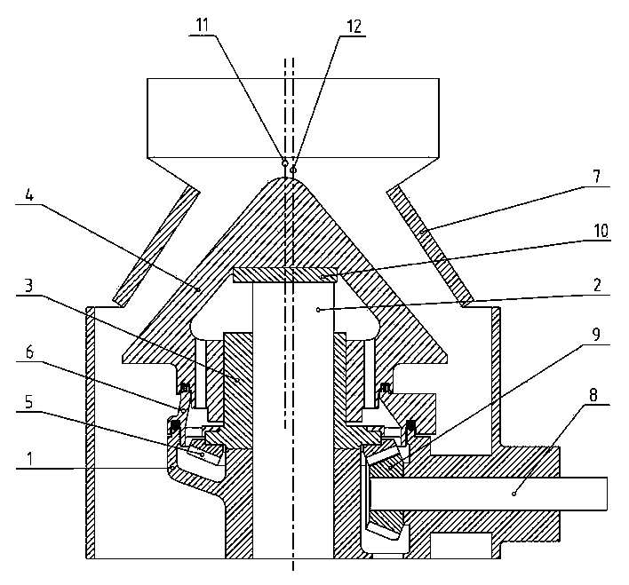 Parallel-axis cone crusher