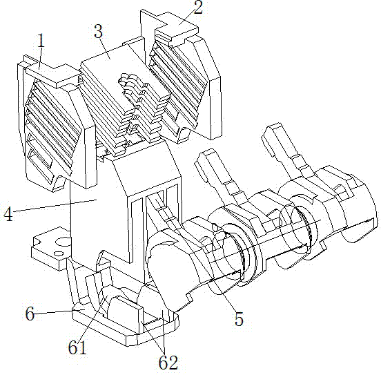 Breaker with novel arc extinguishing chamber