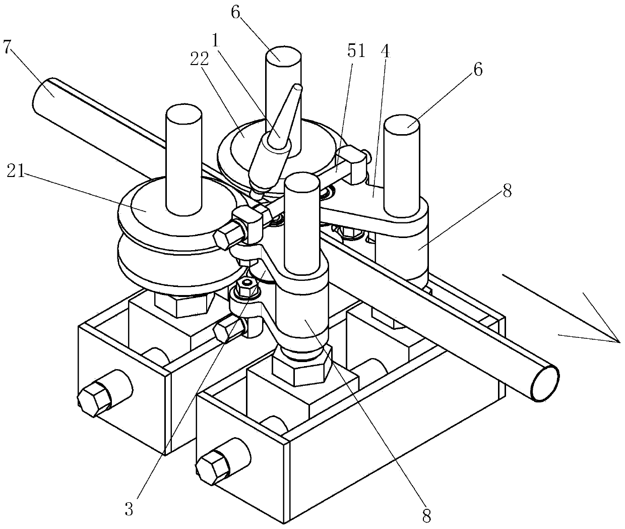 Welding pipe adjustable vertical roll tool