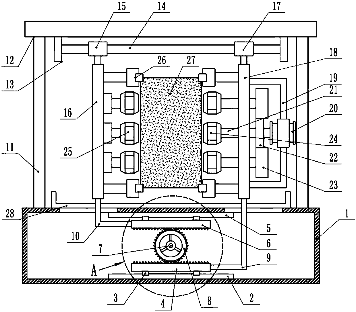 Surface rust removal device for rotary shaft of coil motor