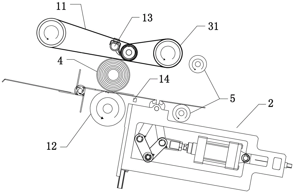 Non-glue tail sealing device for roll