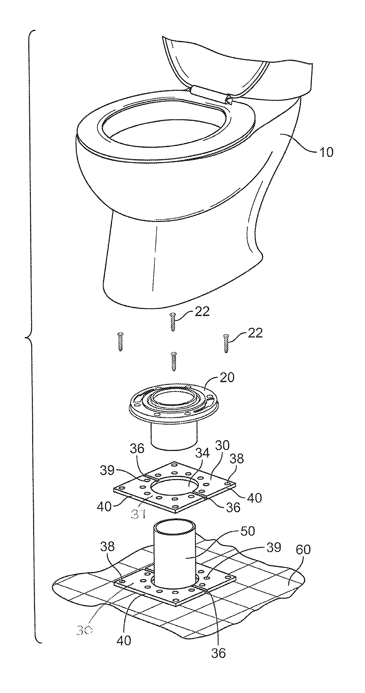 Toilet Closet Flange Support Kit