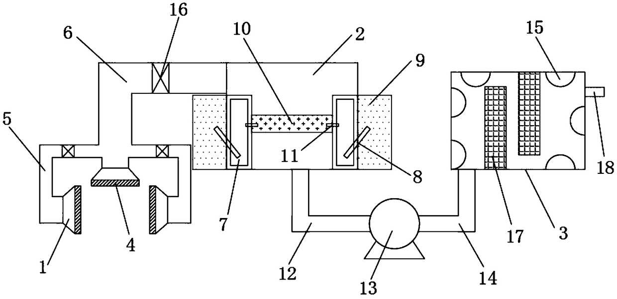 Air dust treating device for chemical plants