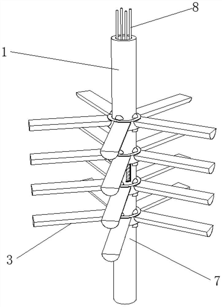 A pre-embedded body for railway track disaster repair detection and its use method