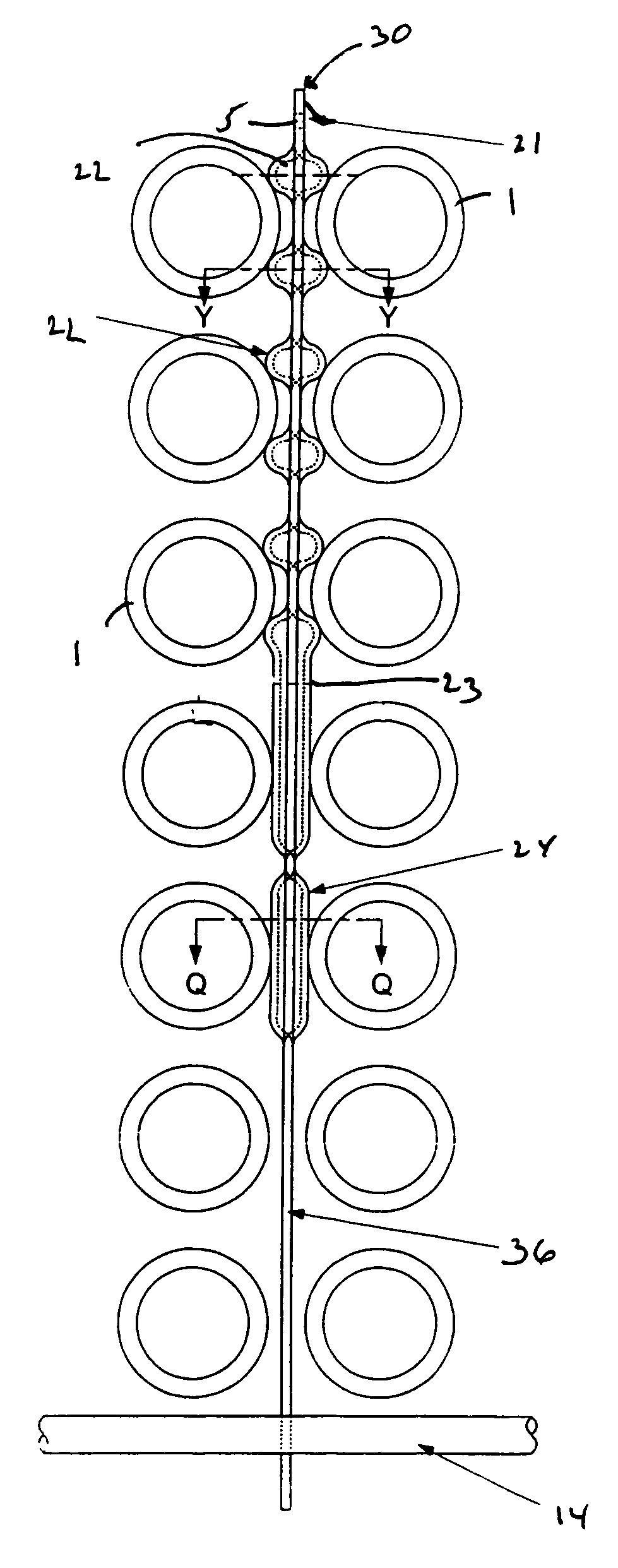 Anti-vibration tube support for tube bundles having U-shaped bends