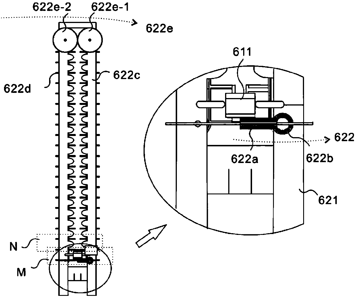 Case body boxing carrying device of automatic assembling system