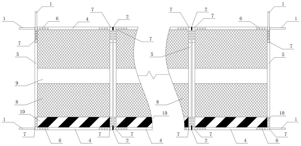 Multi-purpose lossless quick mounting and dismounting edge protection net