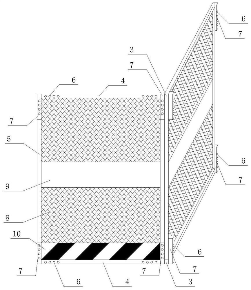 Multi-purpose lossless quick mounting and dismounting edge protection net