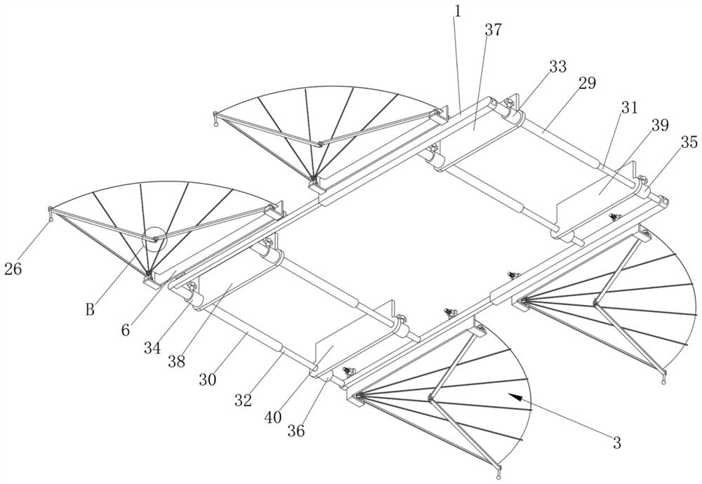 Storable rain-shielding roof rack