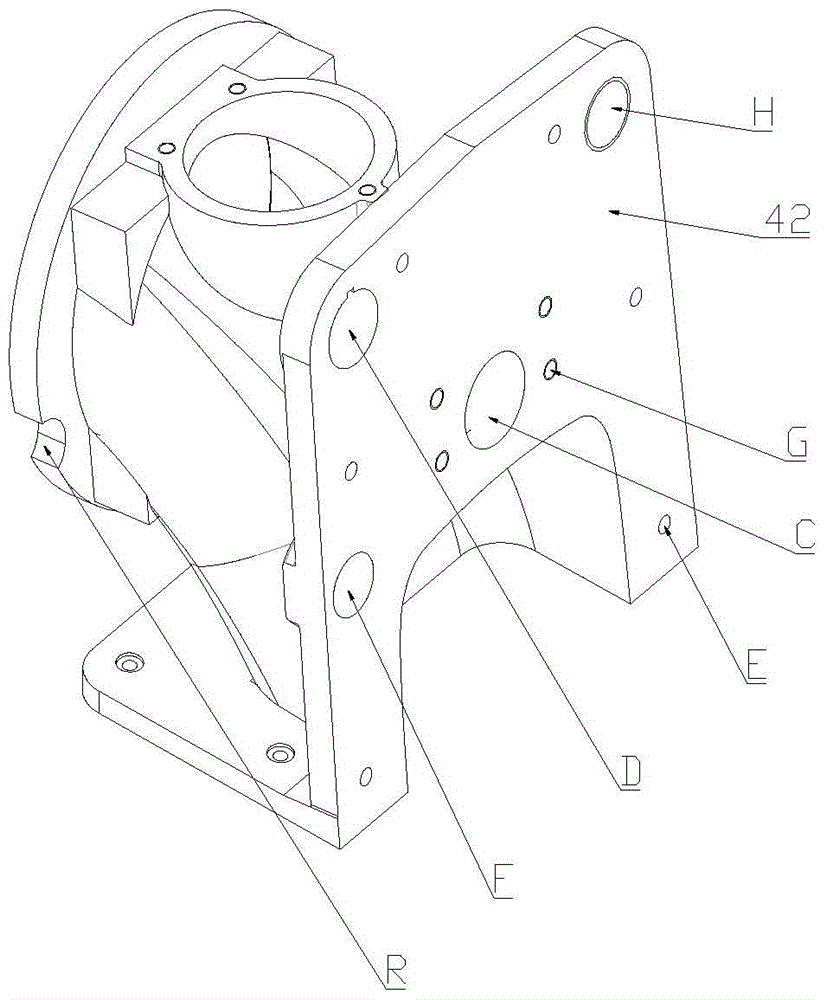 A processing method for the pump body of a ship water jet propulsion pump