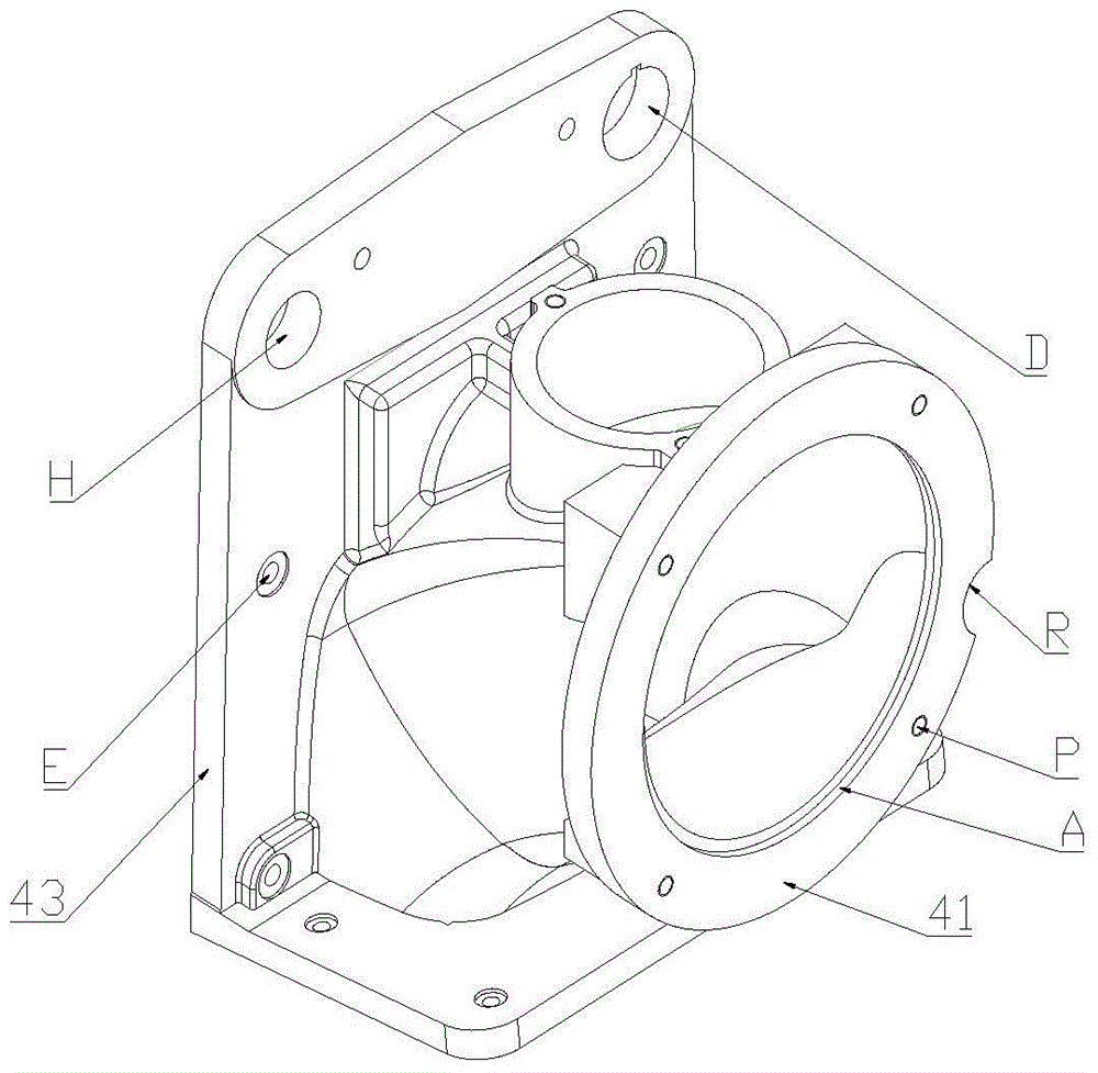 A processing method for the pump body of a ship water jet propulsion pump