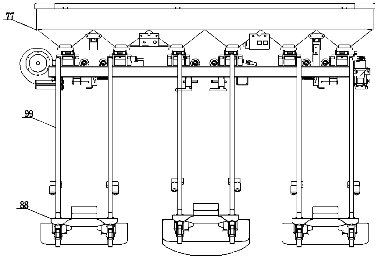 Synchronous fertilization device for fertilizer spreader