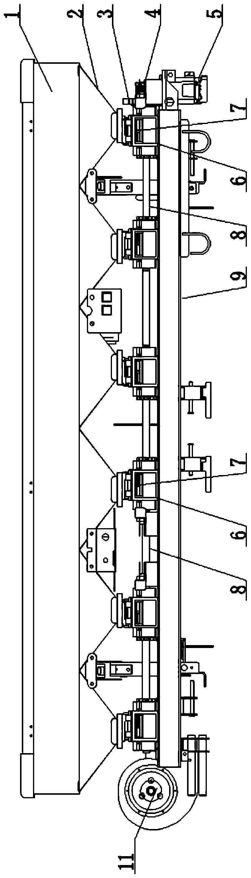 Synchronous fertilization device for fertilizer spreader