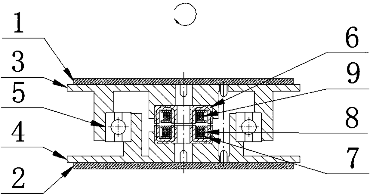 Communication mechanism for realizing wireless power supplying and photoelectric transmission by adopting tank type magnetic core