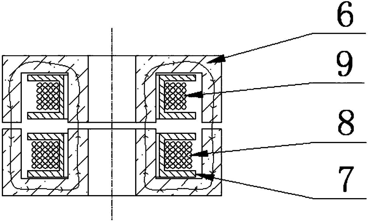 Communication mechanism for realizing wireless power supplying and photoelectric transmission by adopting tank type magnetic core