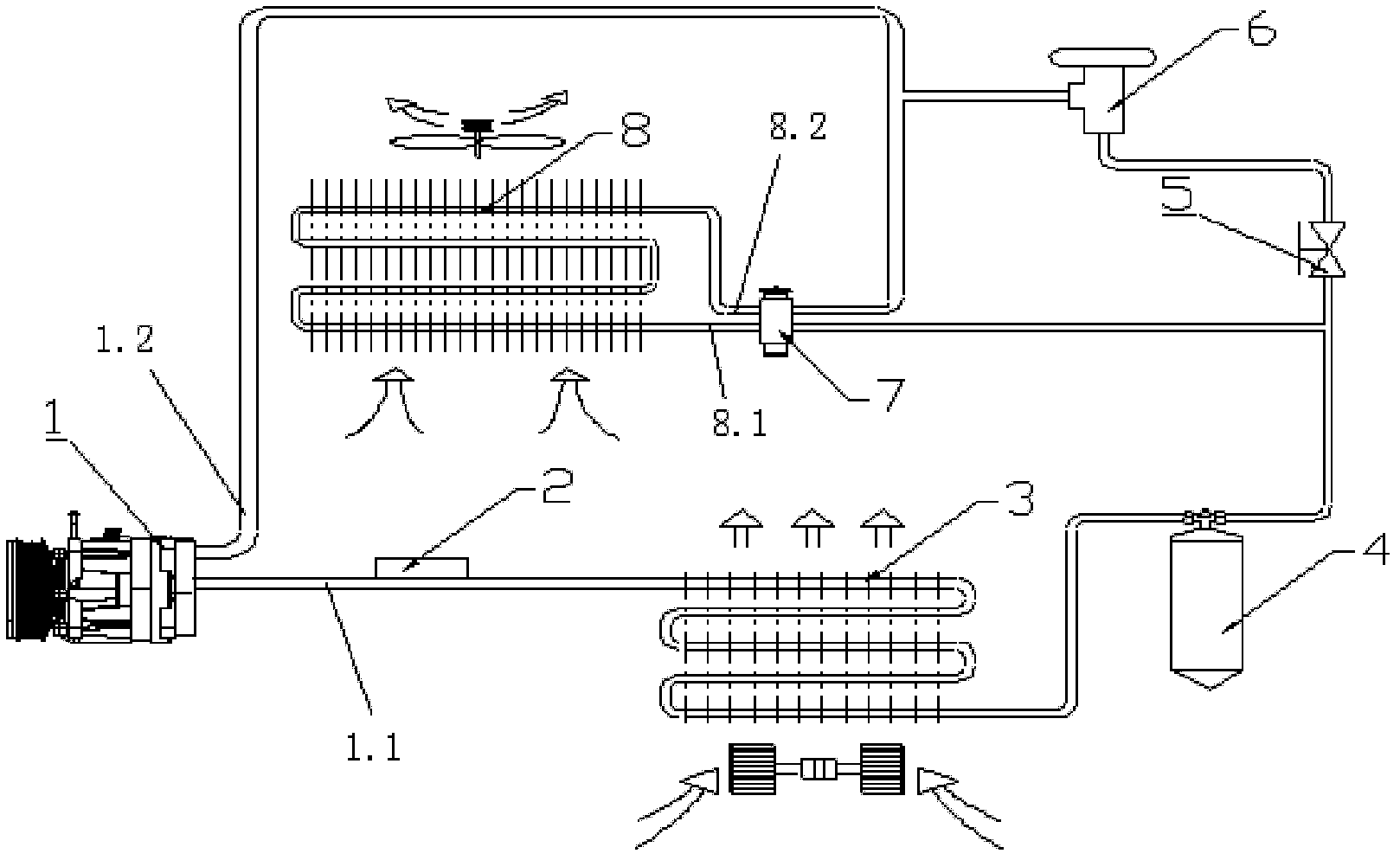 Temperature compensating device of heat pump air-conditioner