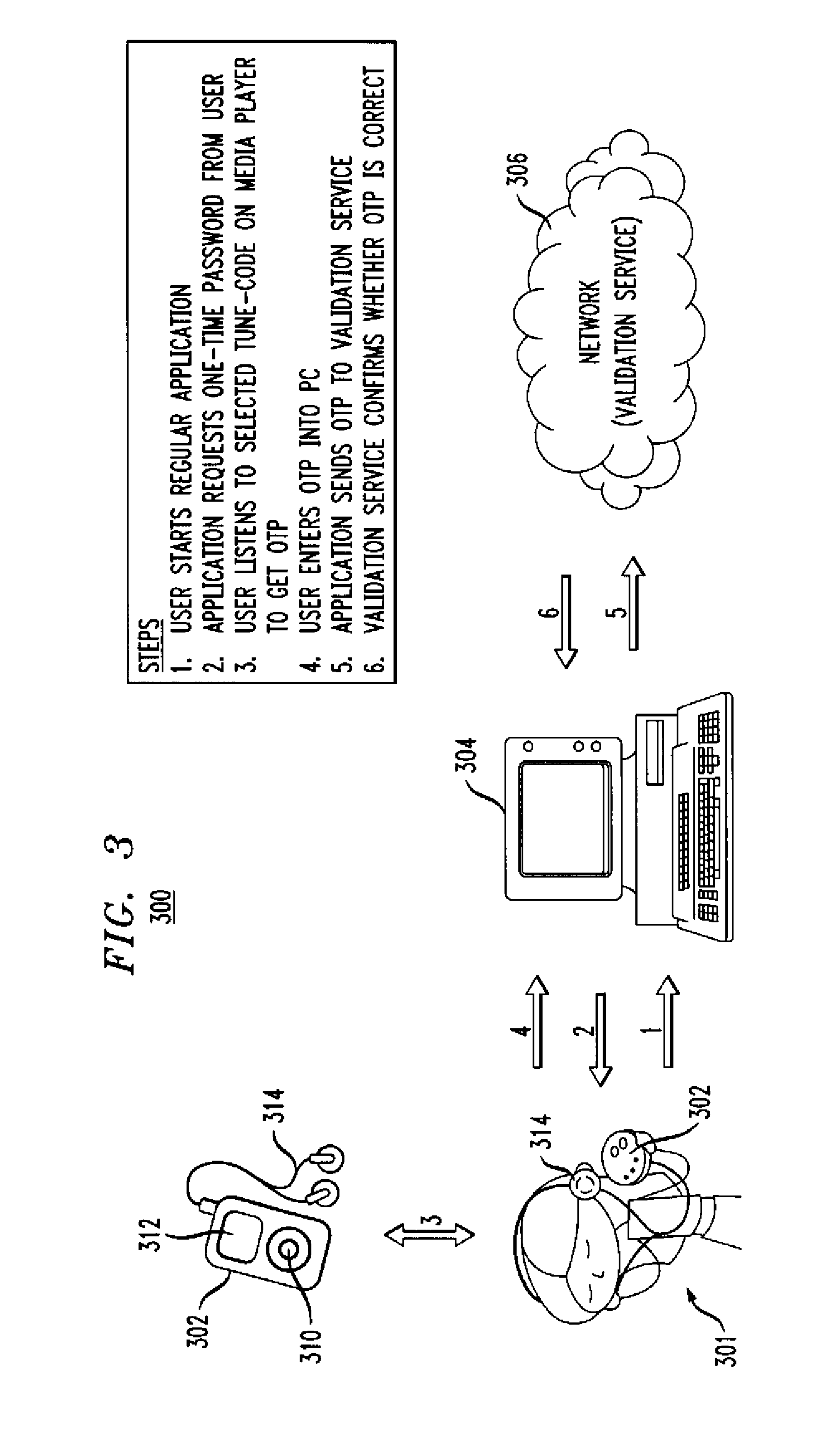 Password presentation for multimedia devices