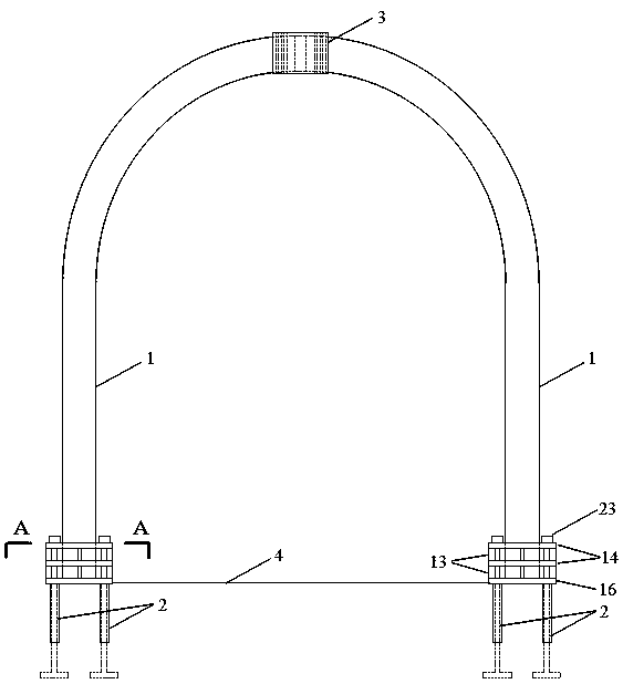 Composite steel U-shaped anti-seismic steel frame and construction method thereof