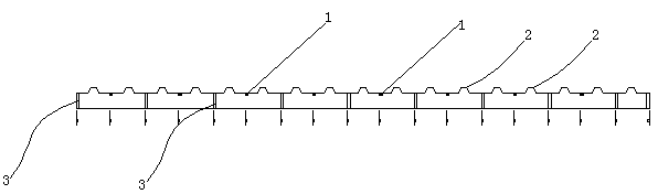 Convex point grid platform of plasma and flame numerical control cutting machine