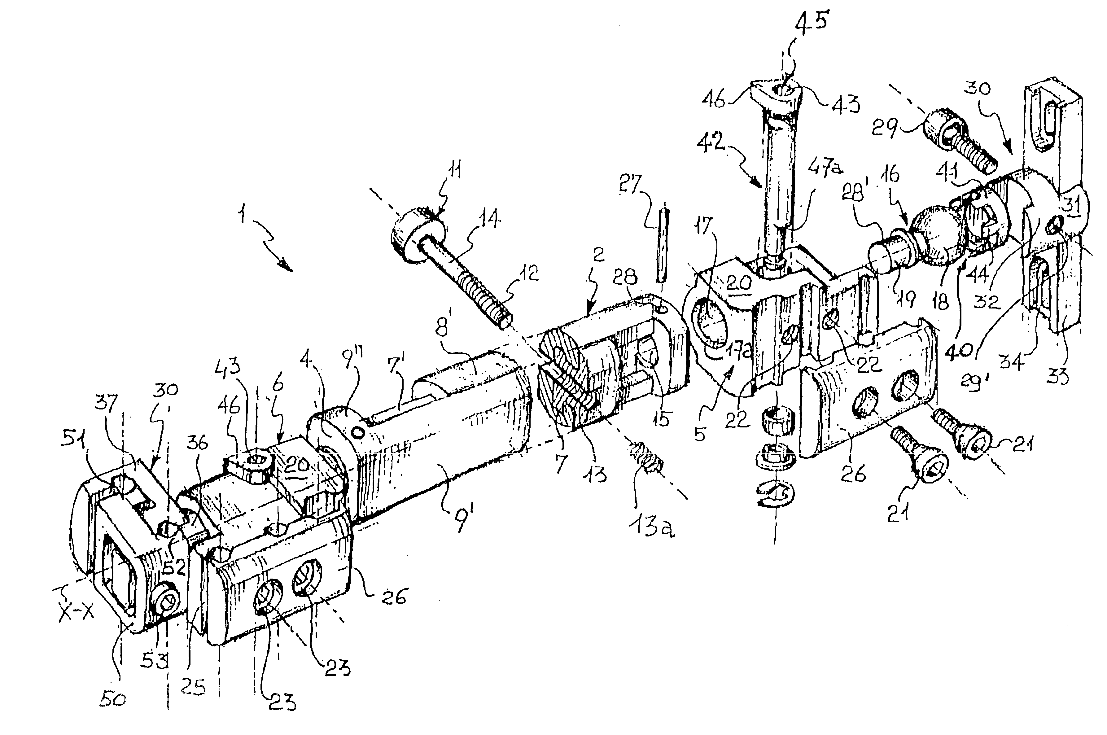 Axial external fixator