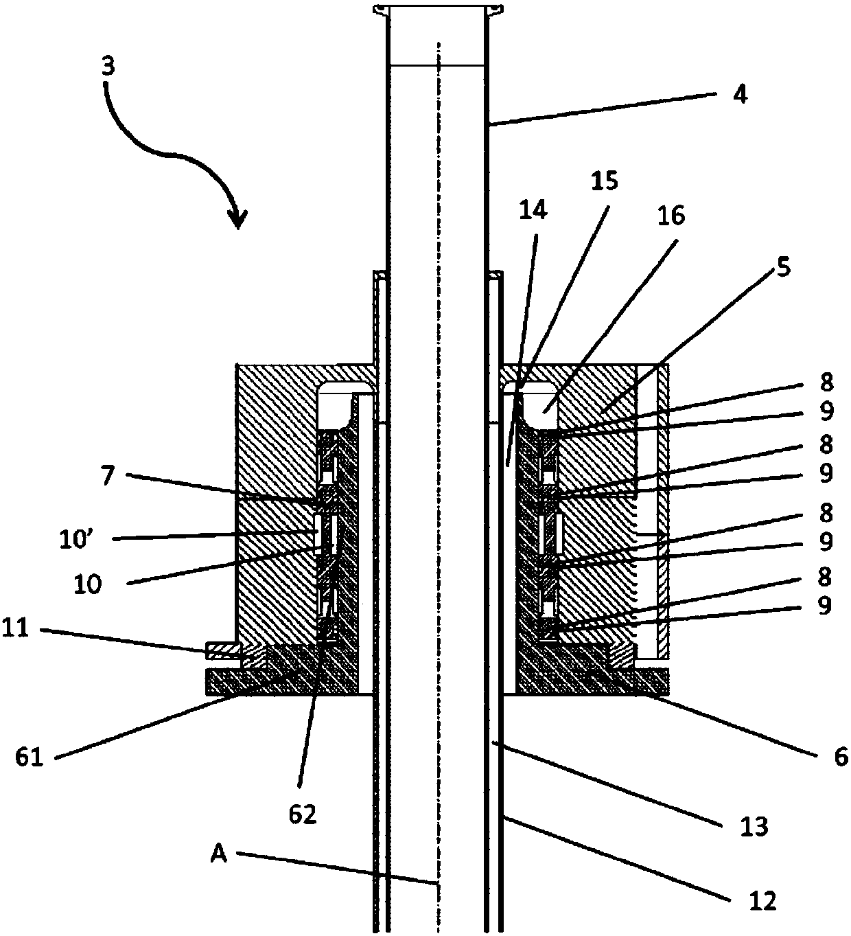 Swivel arrangement for carousel filler