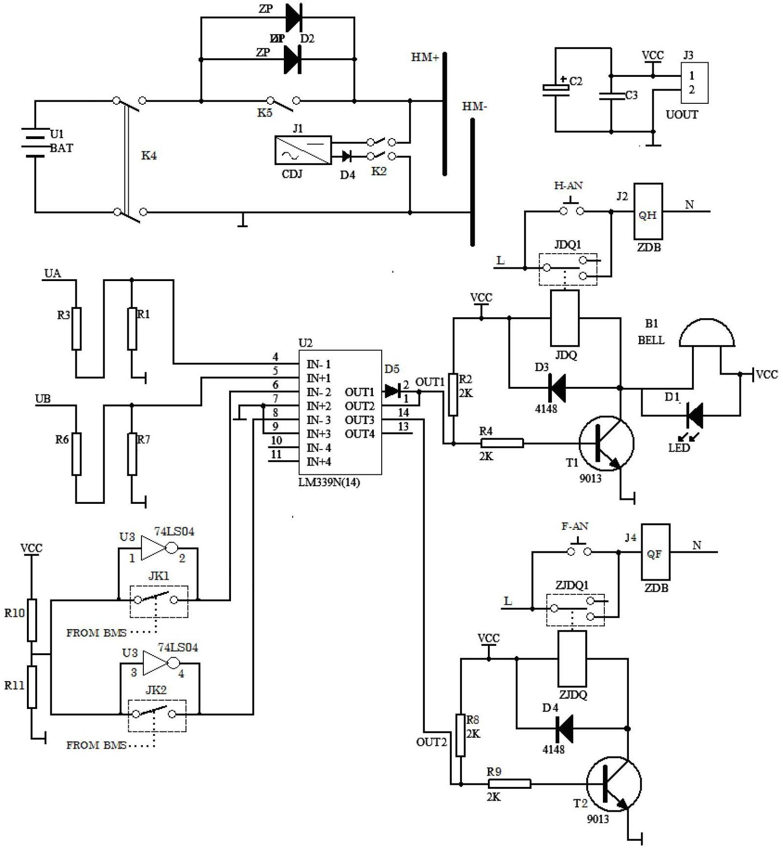 Non-floating charging type substation direct current power supply system based on iron lithium battery