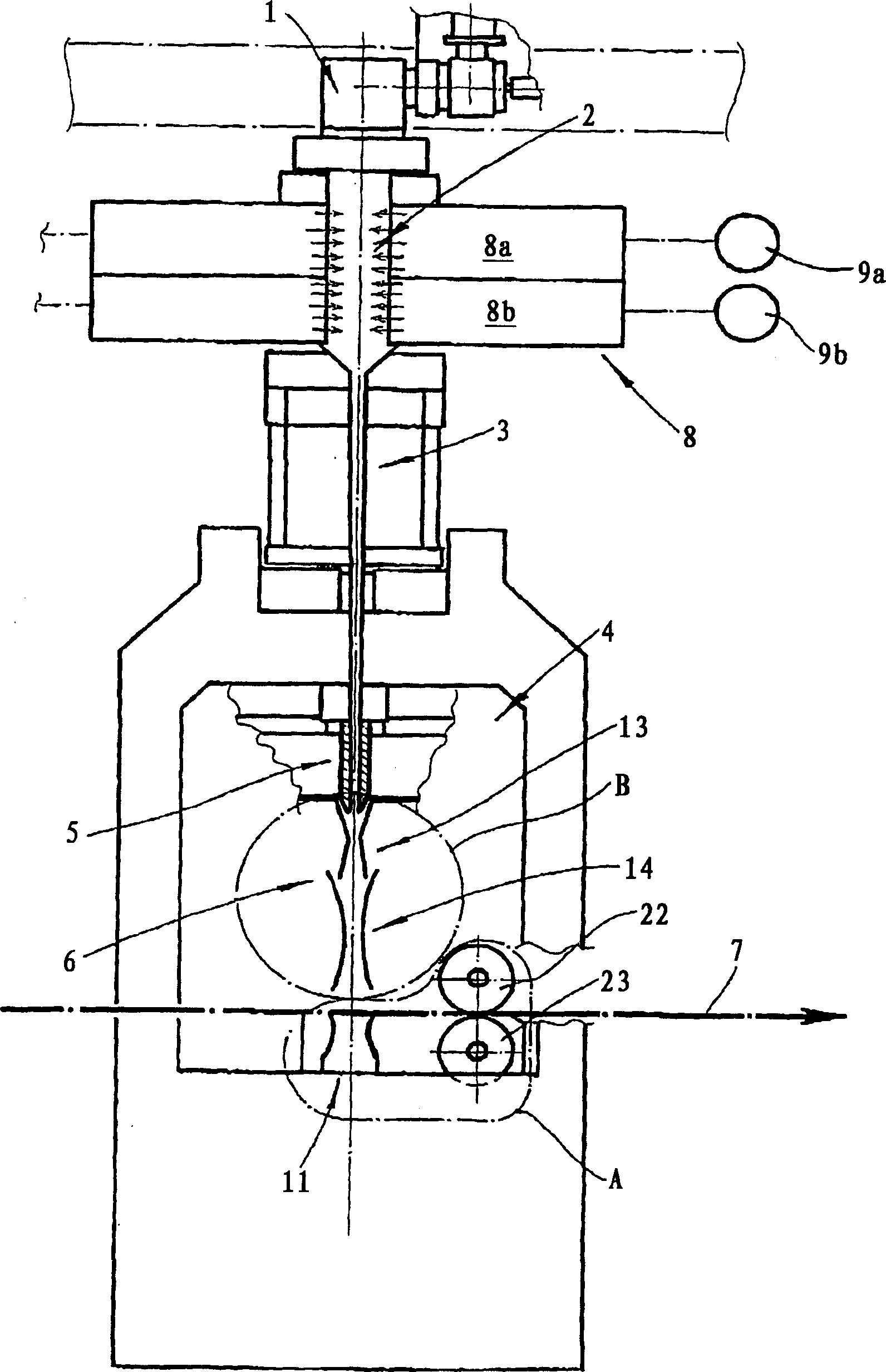 Equipment for continuously producing adhesive non-woven fabric web