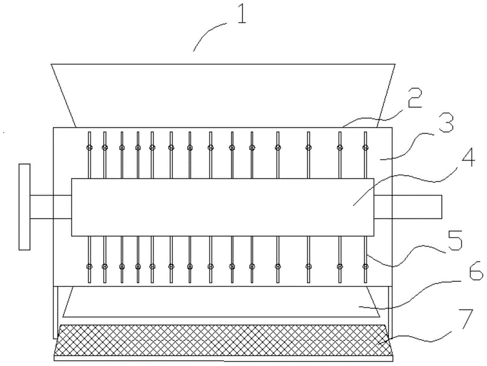 Corn stalk smashing machine and method for smashing stalks through same