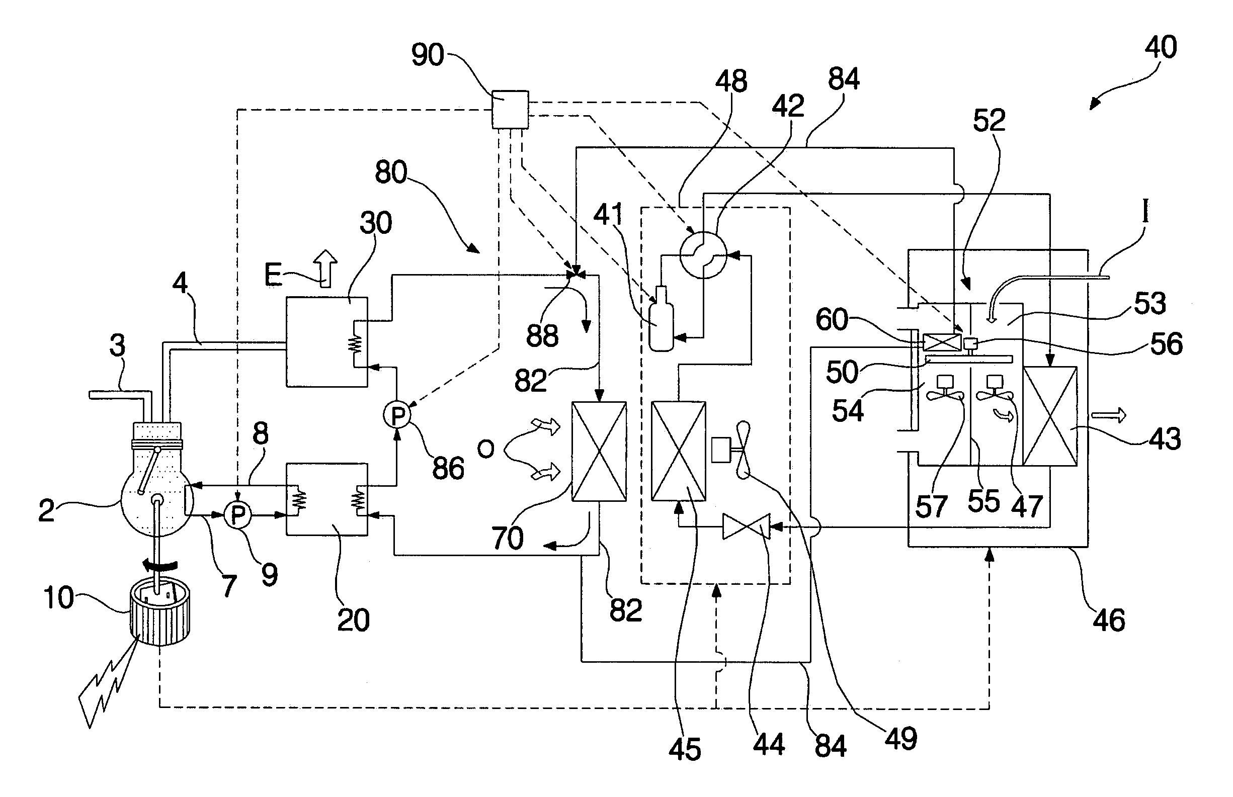 Electricity generating and air conditioning system with dehumidifier