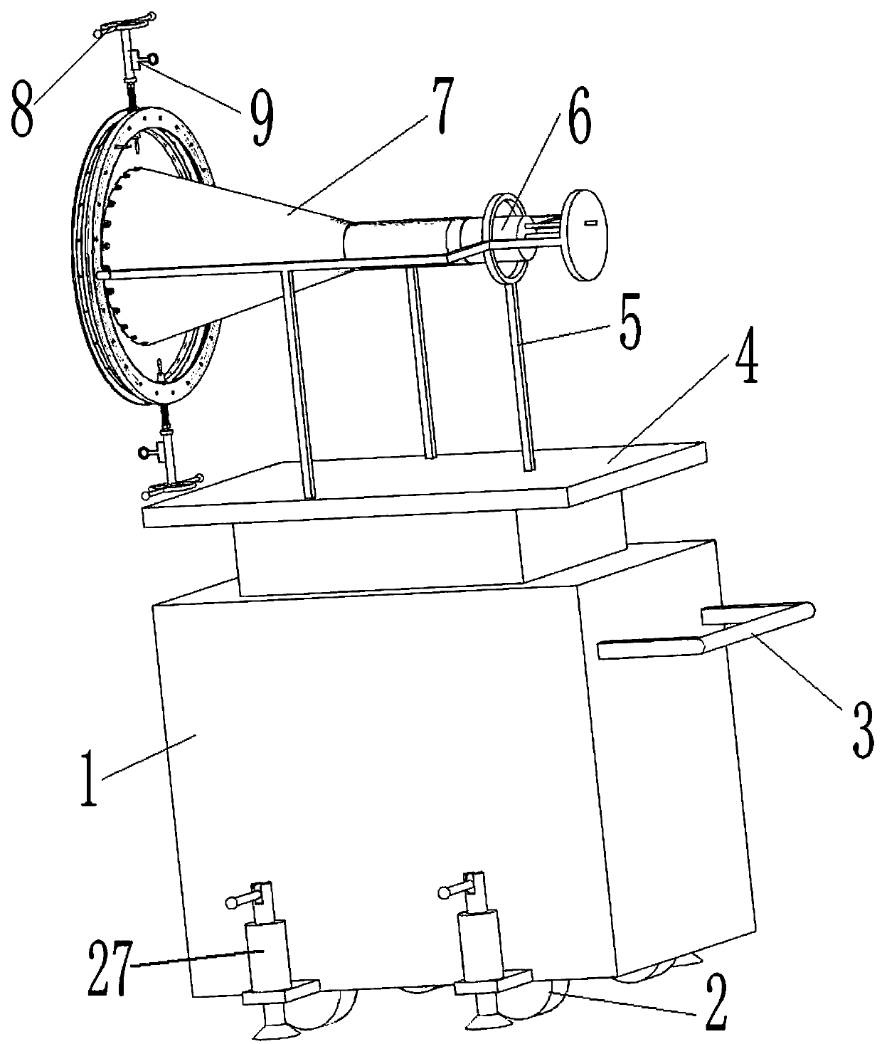 Aircraft engine tail spray disassembling auxiliary tool