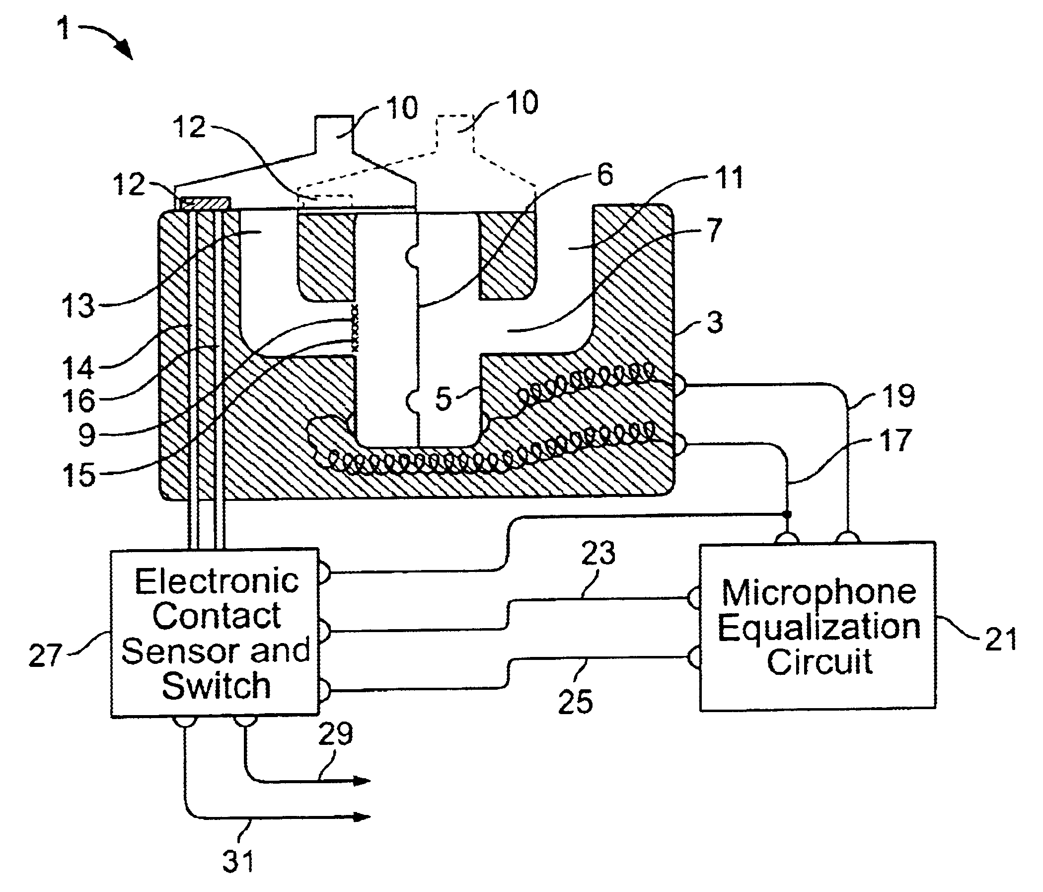 Microphone for hearing aid and communications applications having switchable polar and frequency response characteristics