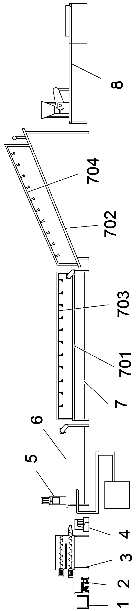 Method and production line for processing of sweet potato noodles