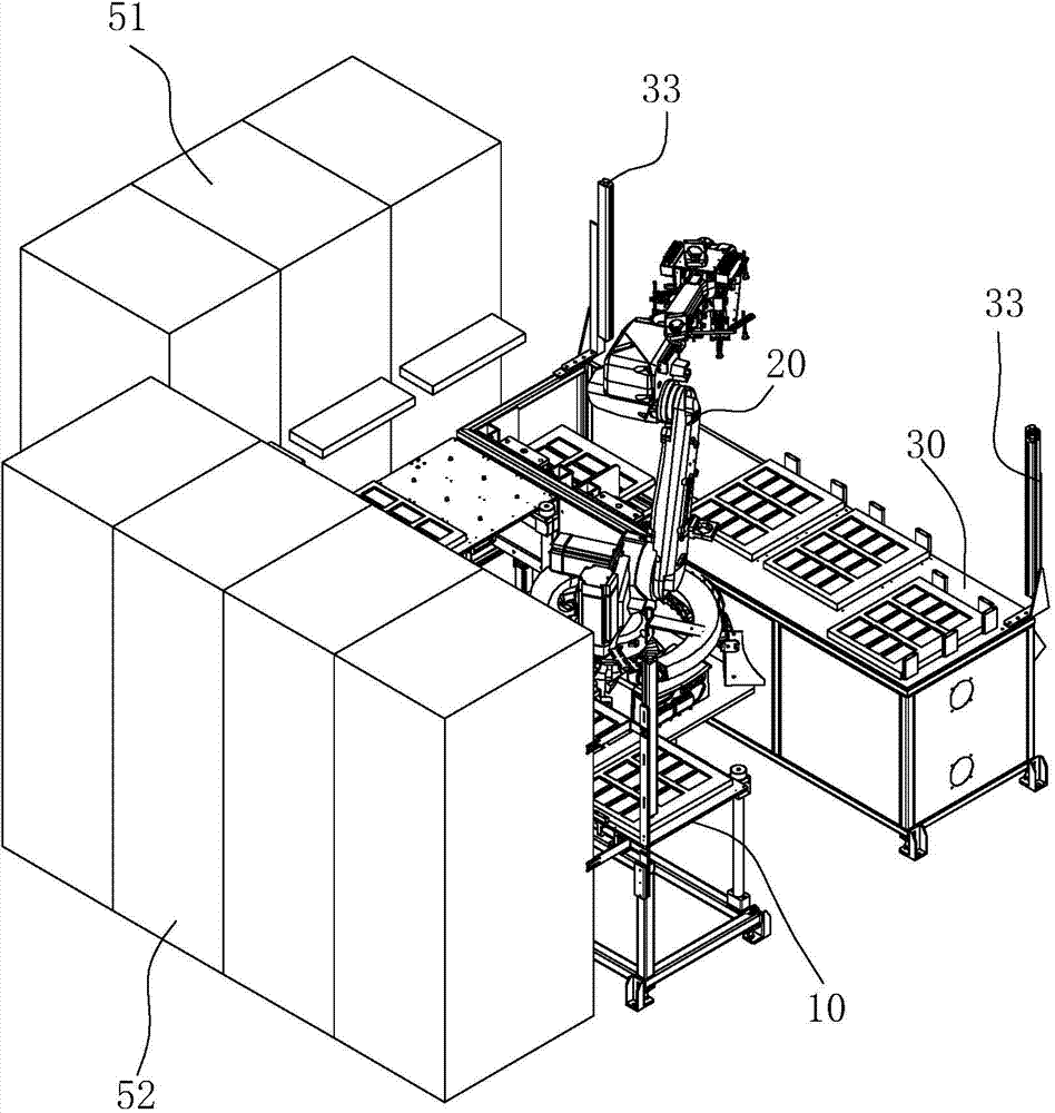 Turnover platform plate and robot feeding and discharging system for PCBA (Printed Circuit Board Assembly) test