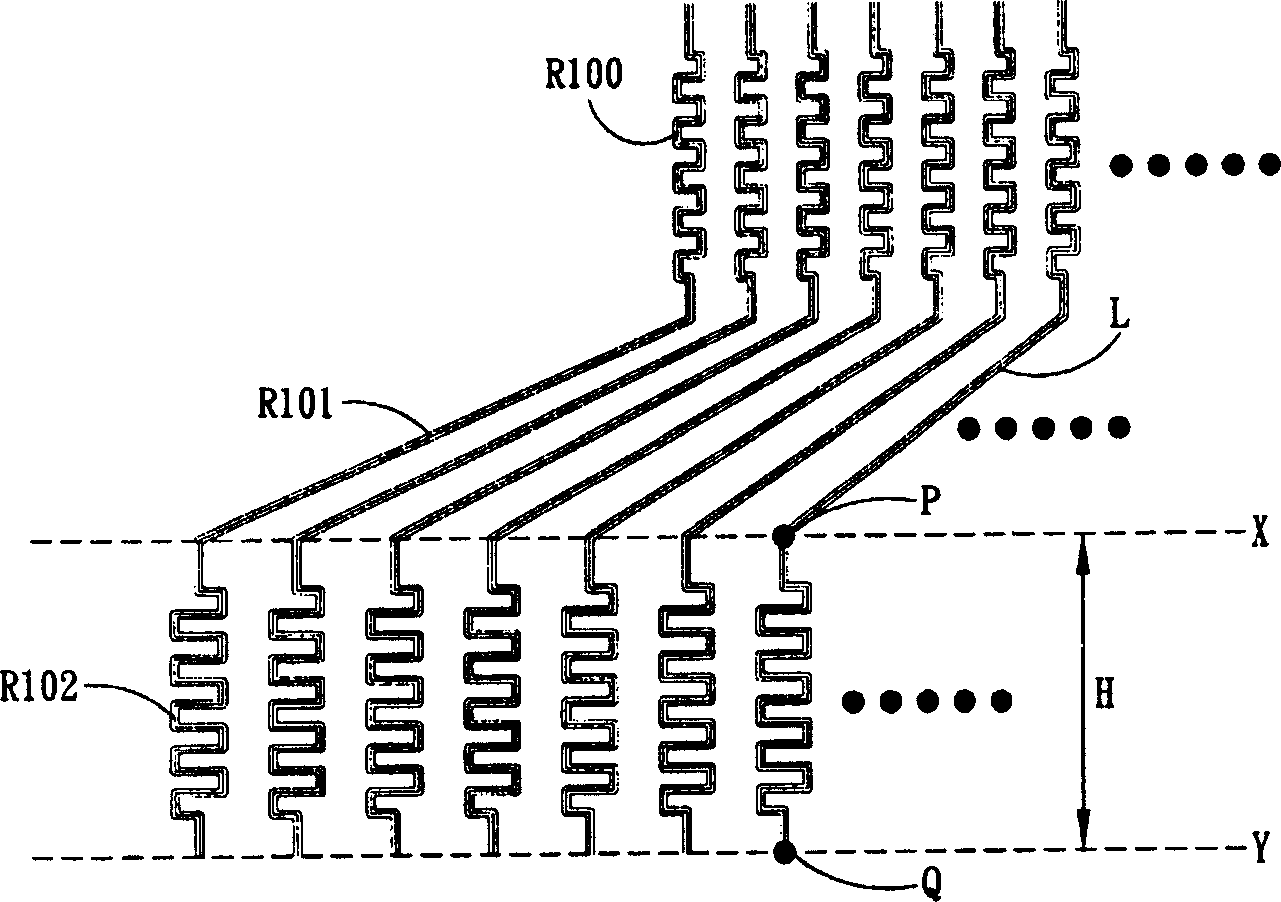 Electronic device with fan-out block possessing homogeneous impedance