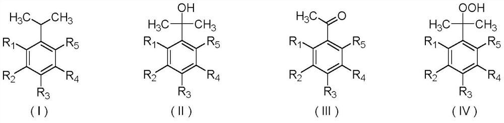 A kind of method of cumene compound selective oxidation