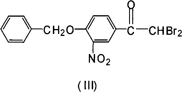 Novel synthesis method for 3-nitryl-4-benzyloxy-alpha-bromoacetophenone