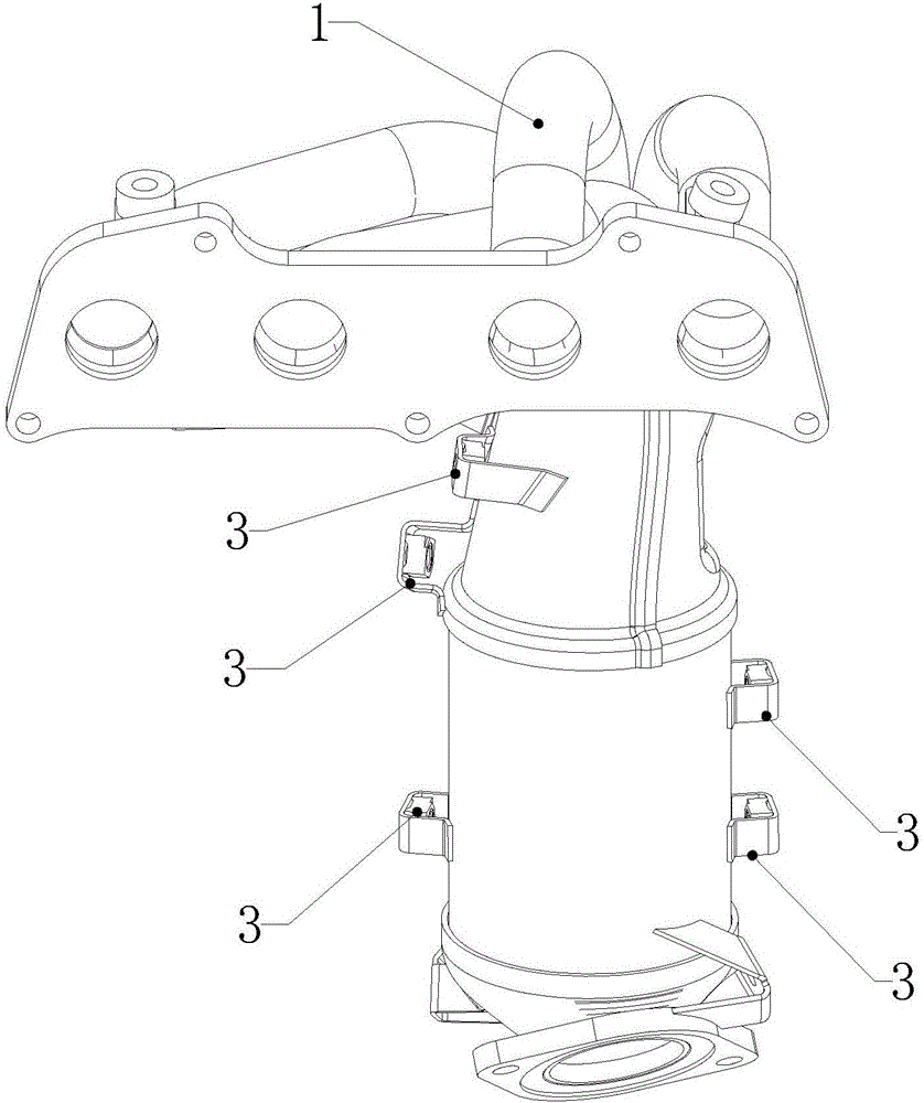 Vibration theory based manifold thermal shield support mounting positioning method