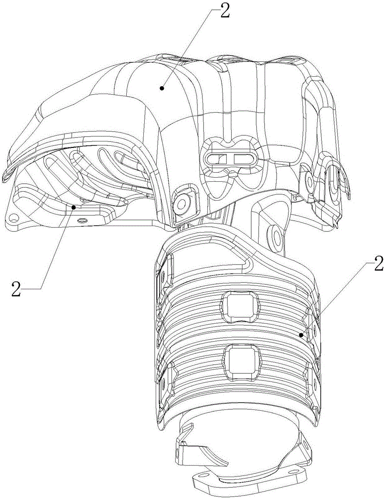 Vibration theory based manifold thermal shield support mounting positioning method