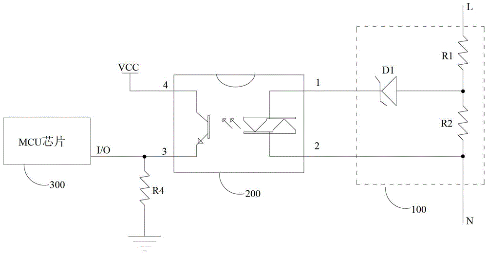 An air conditioner indoor unit and its AC overvoltage detection device