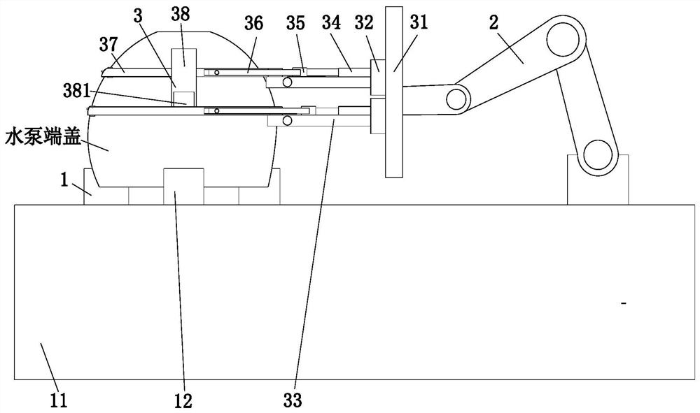 A drilling and positioning tool for the peripheral surface of the water pump end cover