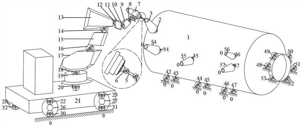 Dynamic vibration prediction and suppression method for large system of mobile milling robot