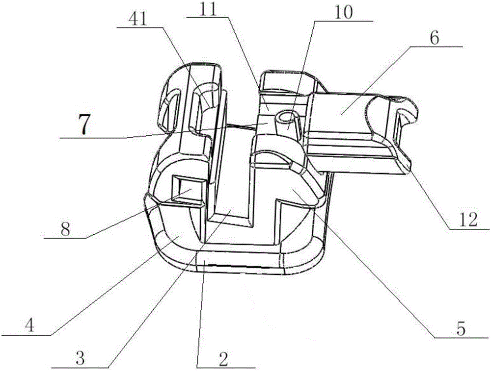 Dual-auxiliary-hole low-friction sliding self-ligating bracket