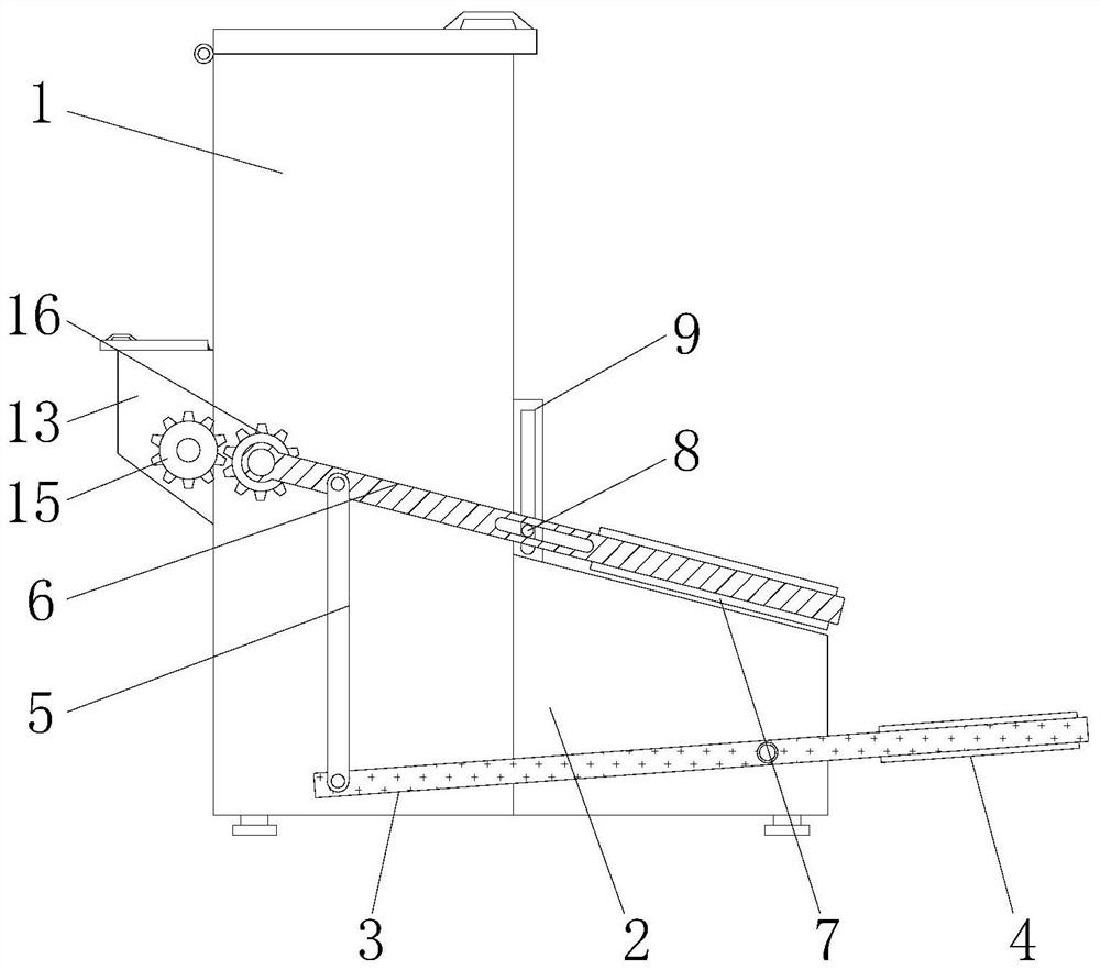 Circulating filtration type automatic water adding device for duckling feeding