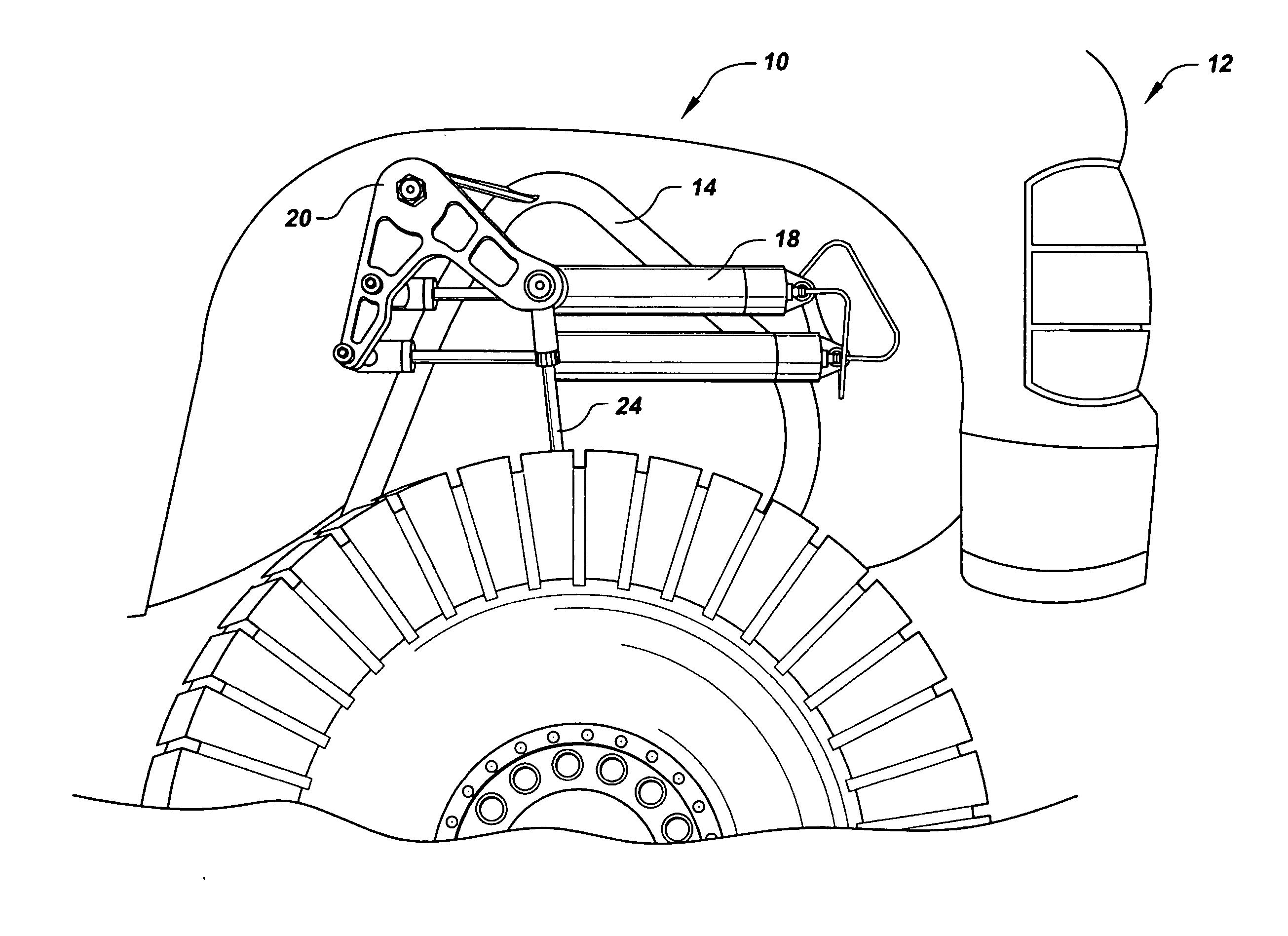 Horizontal shock suspension system