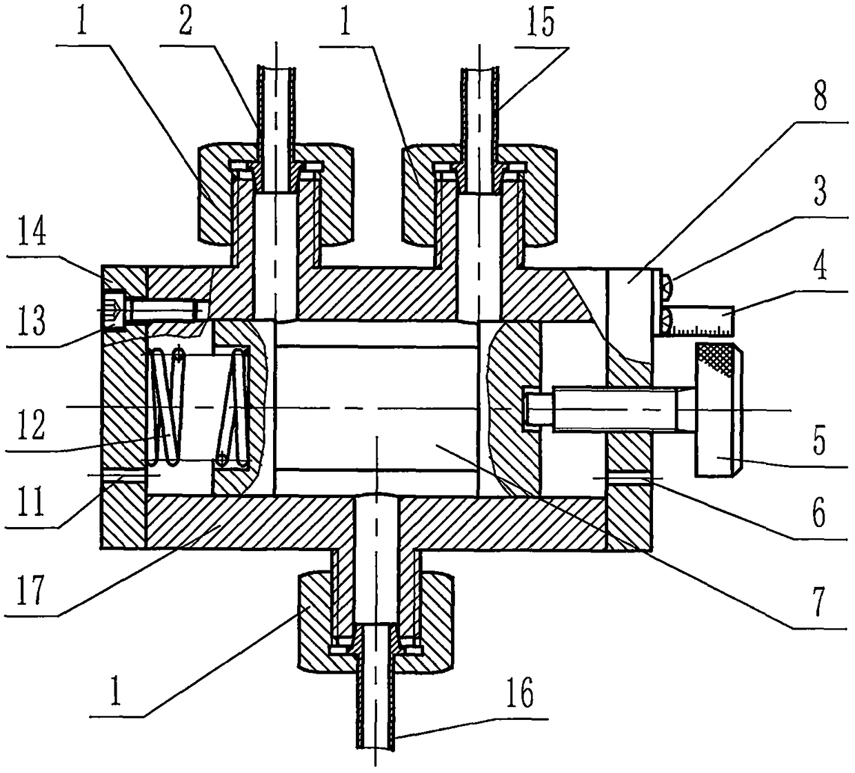 Bone cement push-injecting multi-section synchronous micro-controller applied to percutaneous vertebroplasty