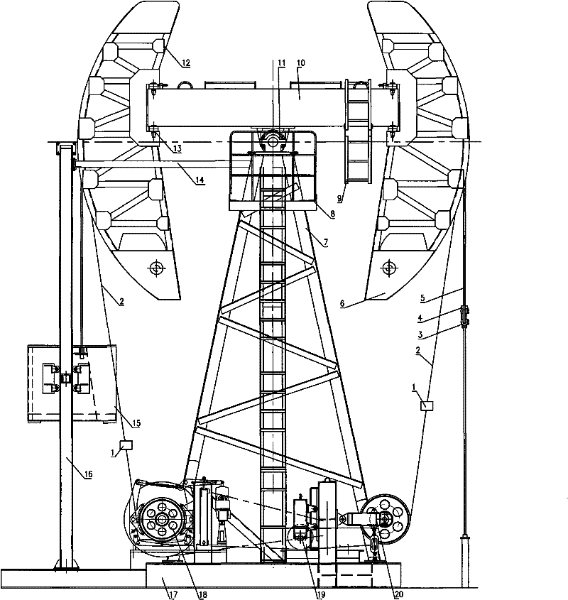 Dual horsehead fine balance energy-saving walking beam pumping unit