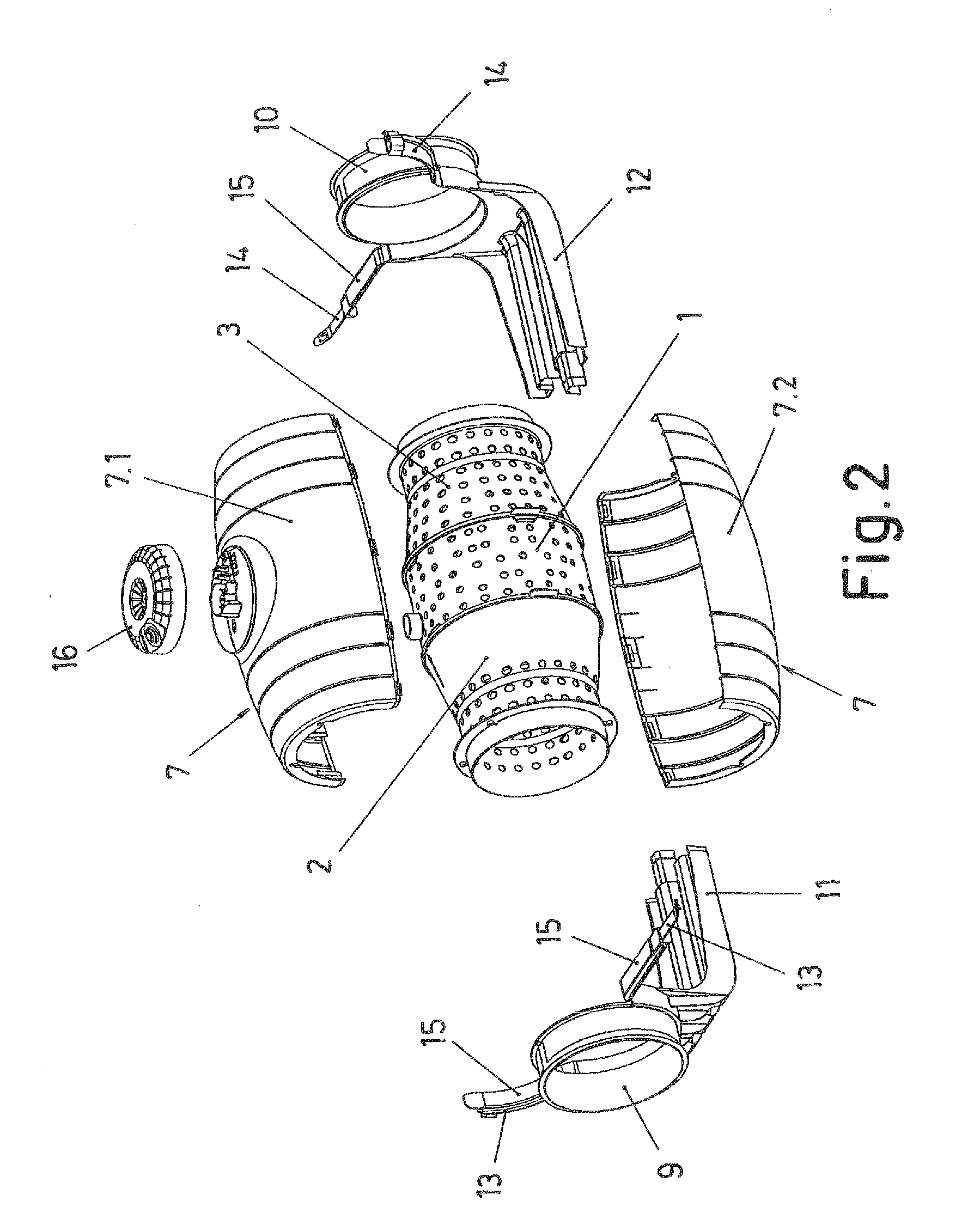 Sound-proofed helicocentrifugal fan