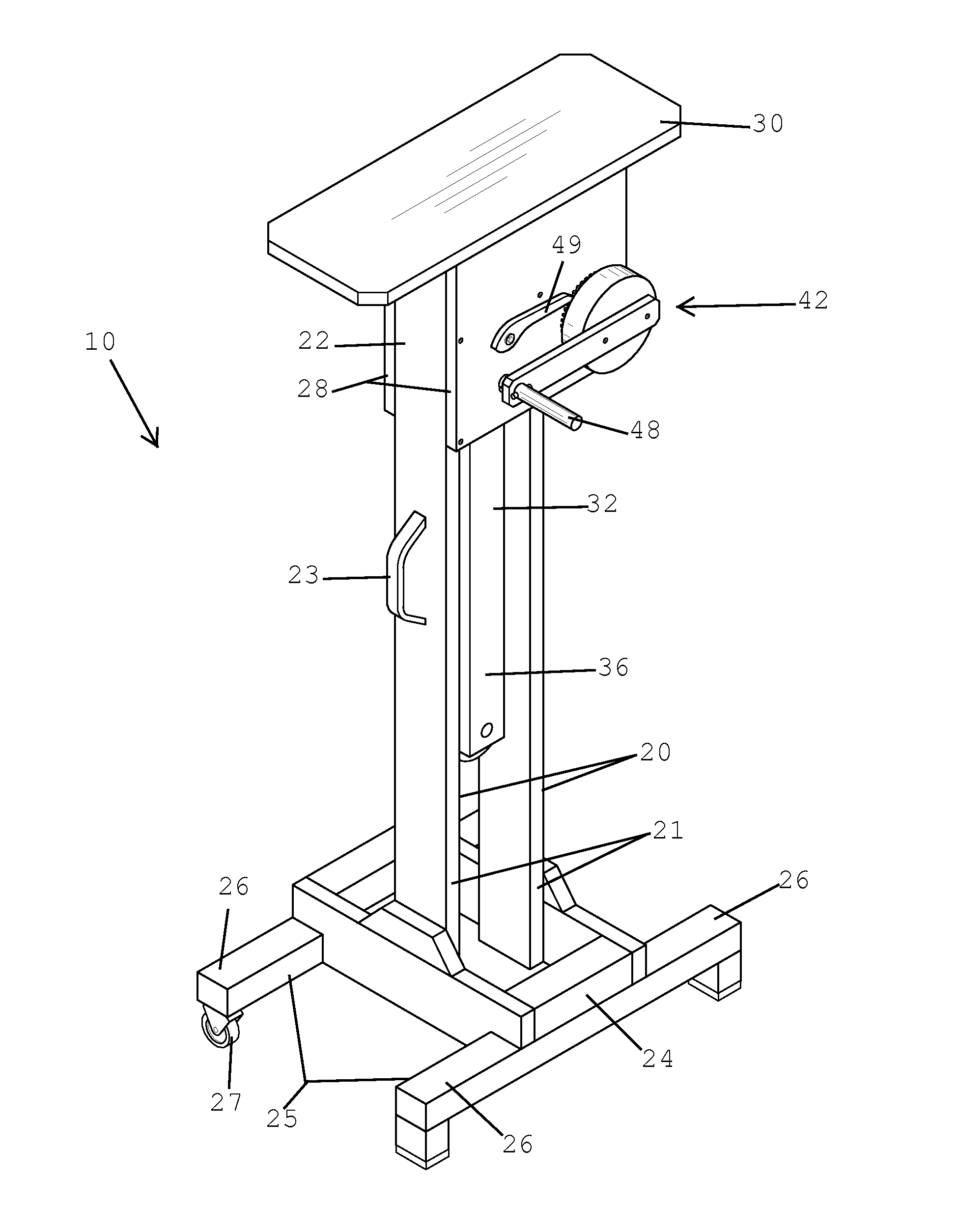 Cabinet lifting device